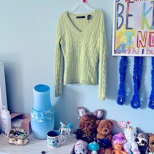 Cashmere sweater only 10 percent polyester-   Make us an offer!!!